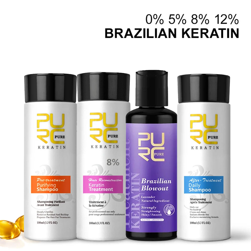 Hair Care Keratin Shampoo - PURC Кератиновый шампунь-кондиционер, средства для выпрямления