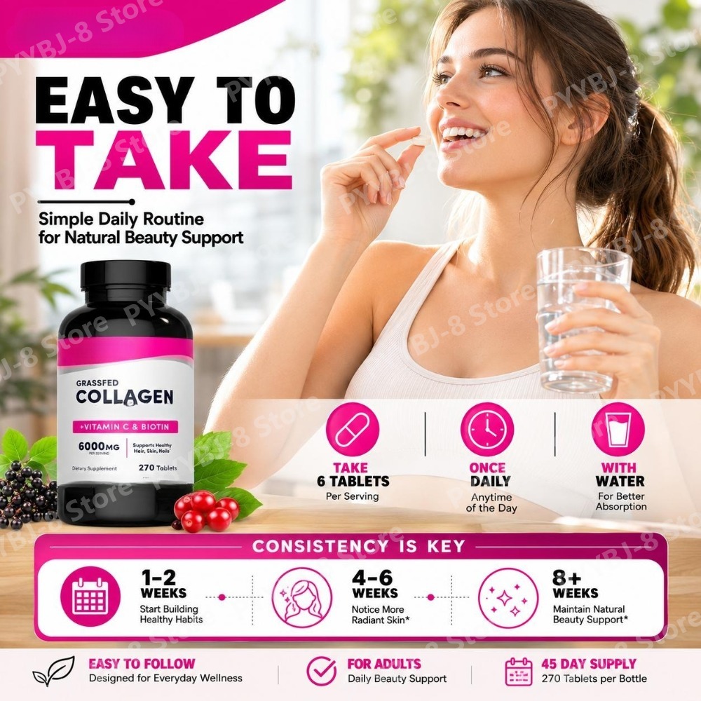 Коллагеновые таблетки 6000 мг  – обзор и цена Hair Care Vitamin