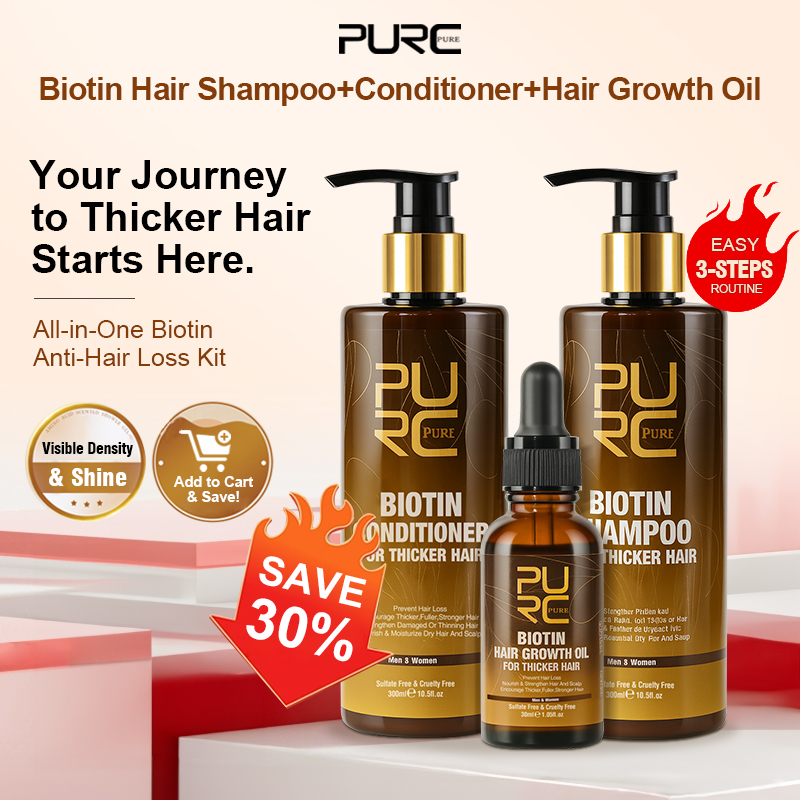 PURC биотин, масло для роста в – обзор и цена Hair Care Keratin Shampoo